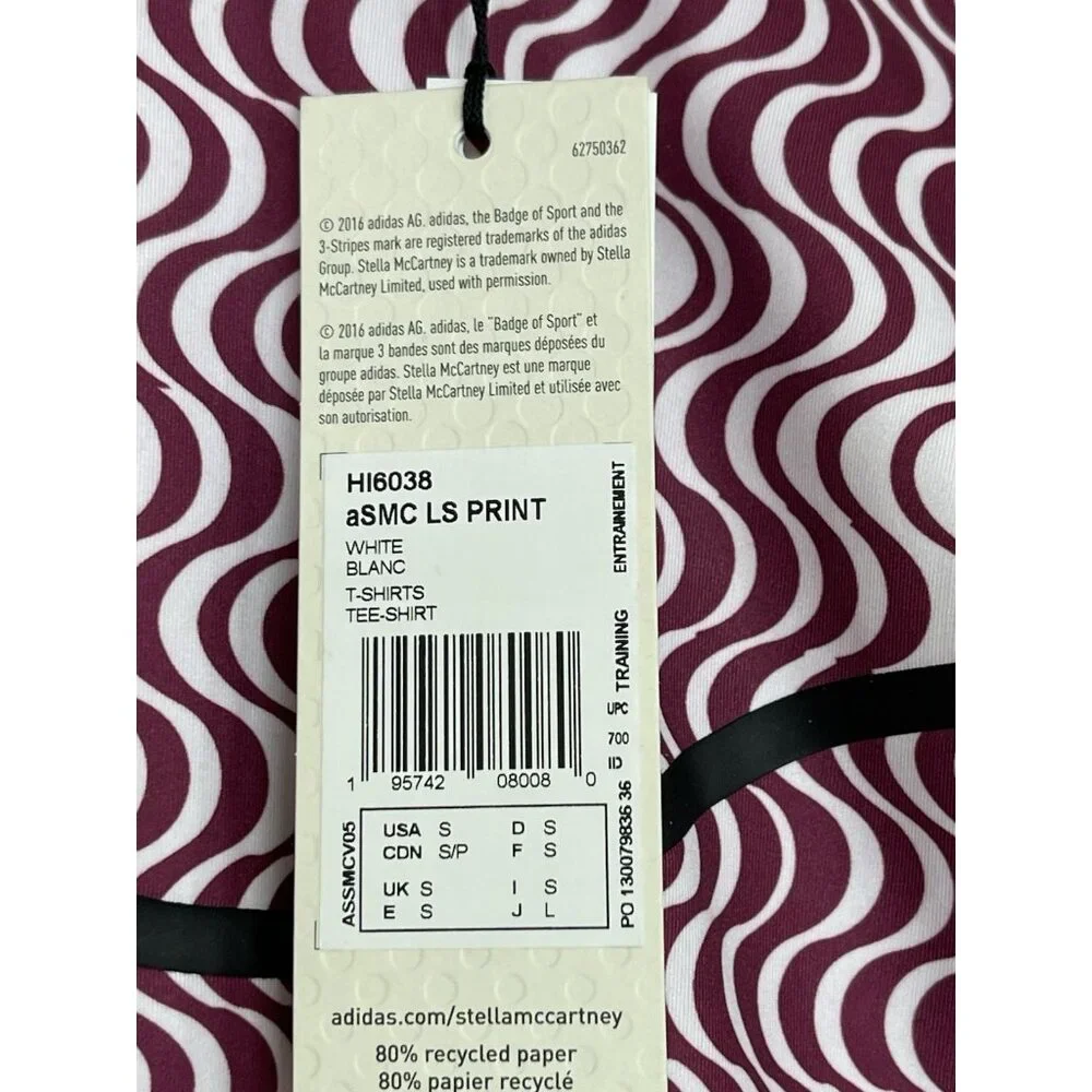 Adidas Stella McCartney Shirt‎ Top Womens Size Small S TRUEPURPOSE Printed - Picture 5 of 10